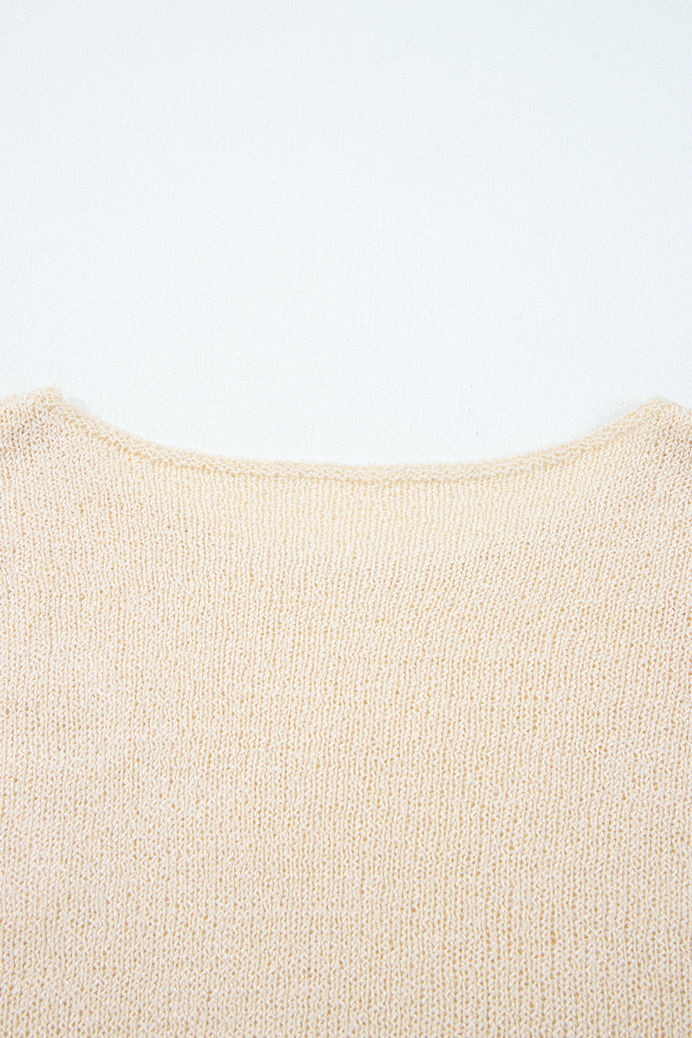 Jet Stream Contrast Flower Detail Colorblock Cuffed Loose Sweater