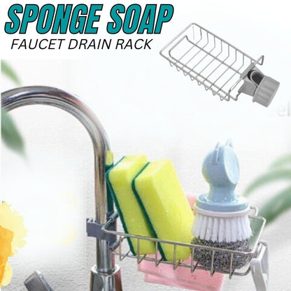 Abflussregal Aufbewahrungshalter Regal Küchenspüle Wasserhahn Schwamm Seifentuch Rack Halterung