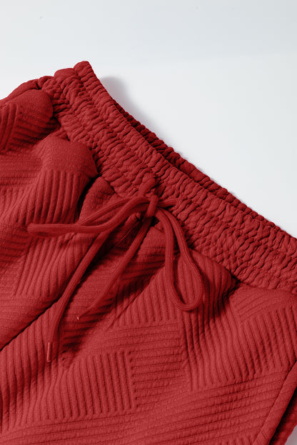 Red Dahlia – Ultra lockeres, strukturiertes, 2-teiliges Slouchy-Outfit