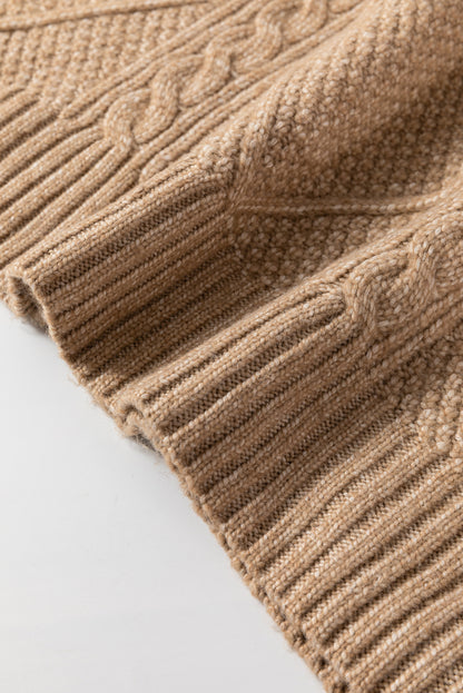 Parchment – Locker sitzendes Pulloverkleid mit Zopfmuster und überschnittener Schulter