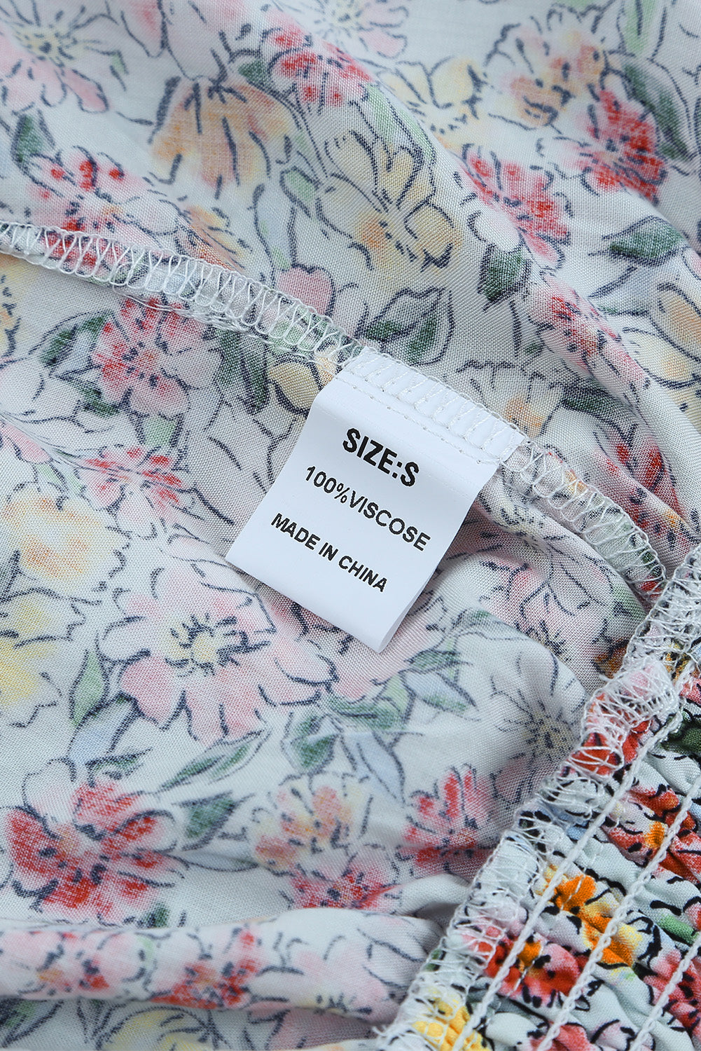 Mehrfarbiges, gewickeltes Tank-Crop-Top mit V-Ausschnitt und Blumenmuster