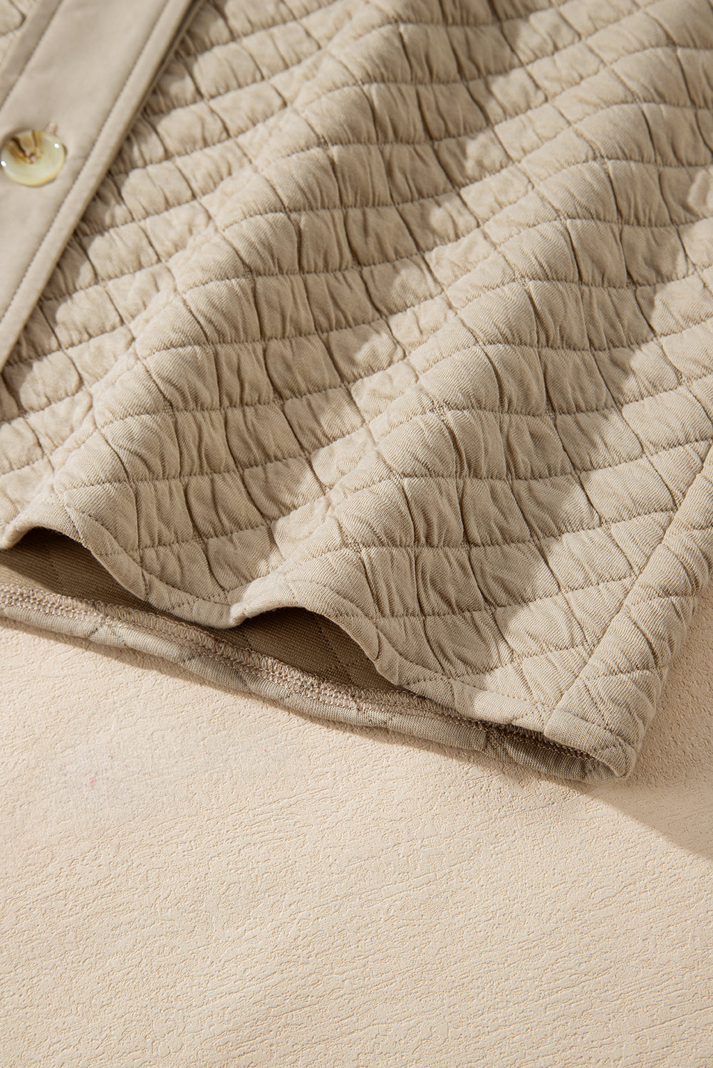 Jet Stream – Einfarbige, gesteppte Puffer-Hemdjacke mit Knöpfen