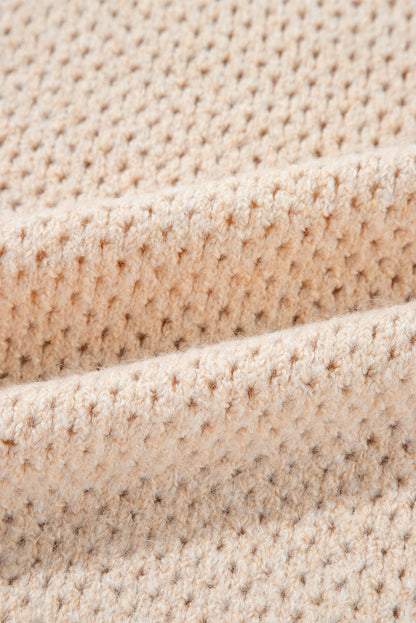 Parchment – Lockerer Pullover mit Ösen, V-Ausschnitt und überschnittenen Schultern