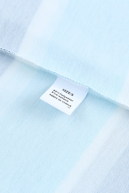 Langärmliger Hoodie mit mehrfarbigen Streifen und Kordelzug