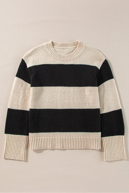 Lockerer Pullover im Jet Stream-Farbblock-Design