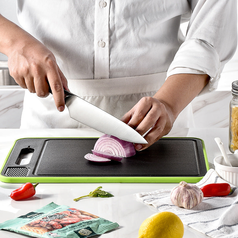 Double-sided Defrosting Cutting Board with Knife Sharpener