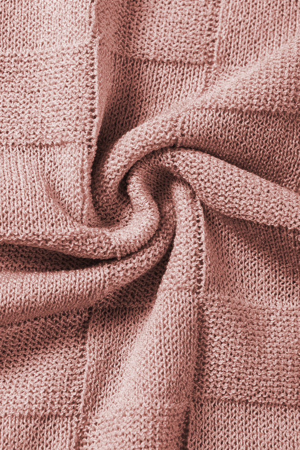Staubrosa Strickpullover mit Gitterstruktur und kurzen Ärmeln
