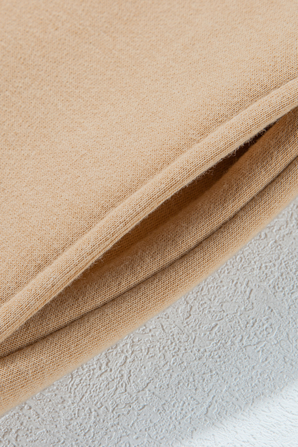 Parchment Solid Set aus Sweatshirt mit halben Knöpfen und Jogginghose mit hoher Taille