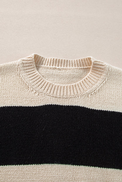 Lockerer Pullover im Jet Stream-Farbblock-Design