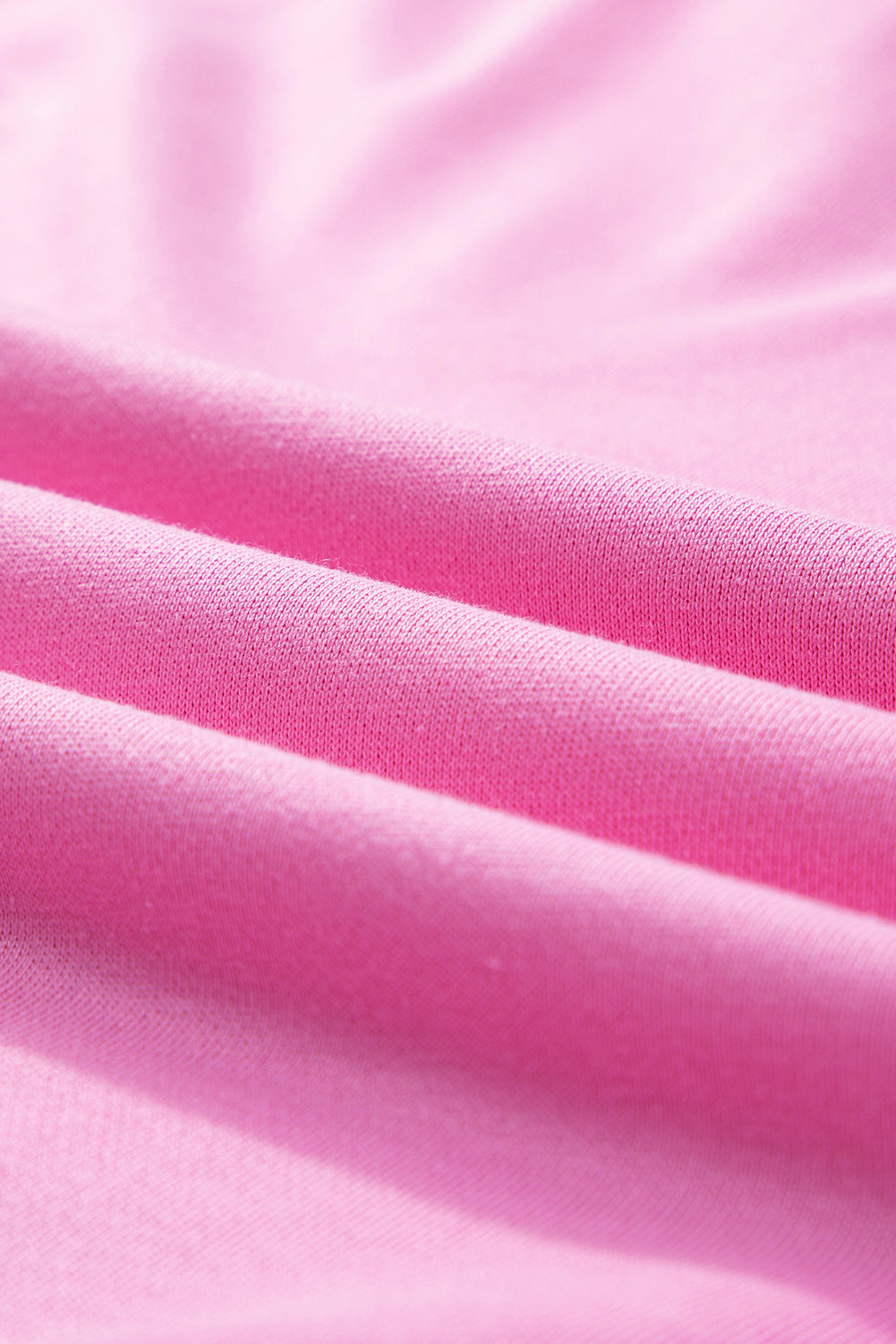 Pinkes French-Terry-Oberteil mit Farbblockdesign und Candy-Muster