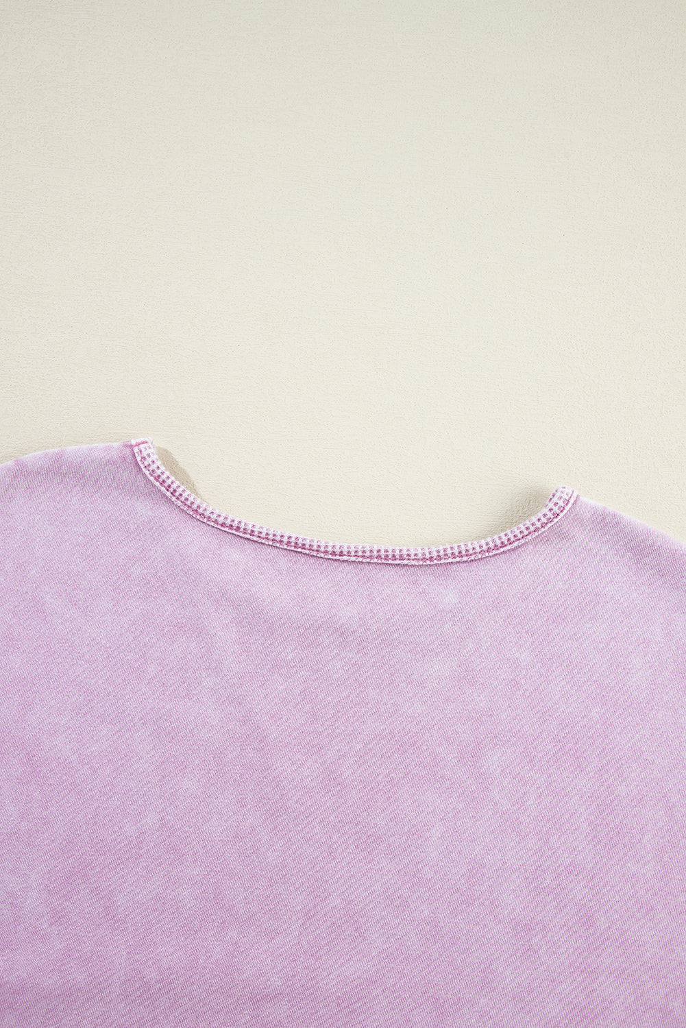 Orchid Petal Mineral Wash Pullover mit überschnittener Schulter