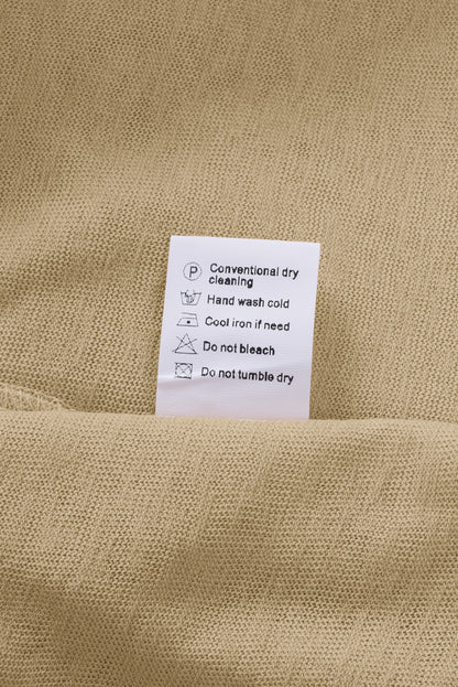 Einfarbige Strickjacke mit offener Vorderseite und Knöpfen