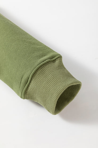 Vineyard Green – Lockeres Sweatshirt mit überschnittenen Schultern und überkreuzten Nähten