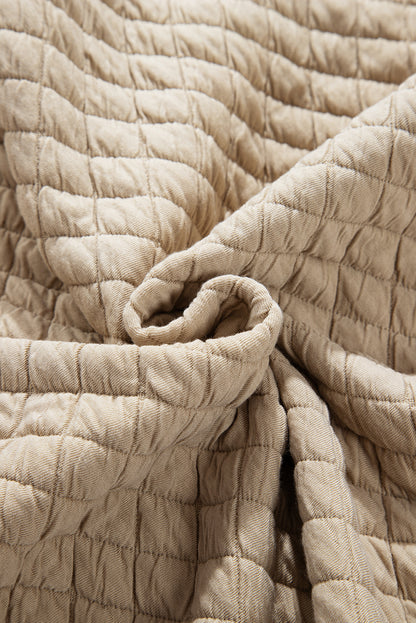 Jet Stream – Einfarbige, gesteppte Puffer-Hemdjacke mit Knöpfen