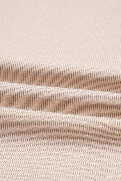 Jet Stream Solid Color Oversize Slit Sweatshirt Ribbed Leggings 2pcs Set