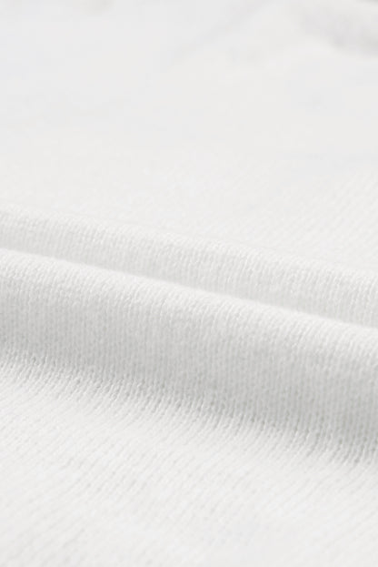 Weißer XOXO-Freizeitpullover mit Glitzer-Print und Rundhalsausschnitt