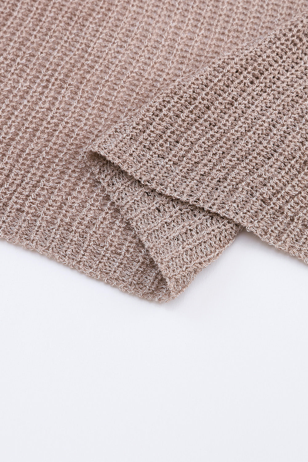 Grauer, lässiger Pullover mit Dolman-Ärmeln und hohem Bund
