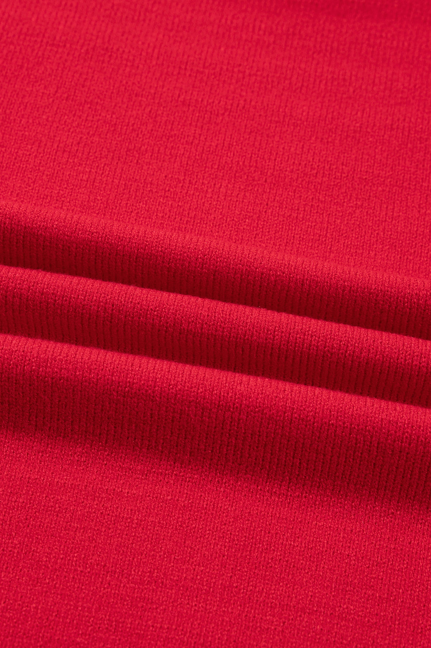 Fiery Red YEEHAW Embroidered Letter Loose Short Sleeve Sweater