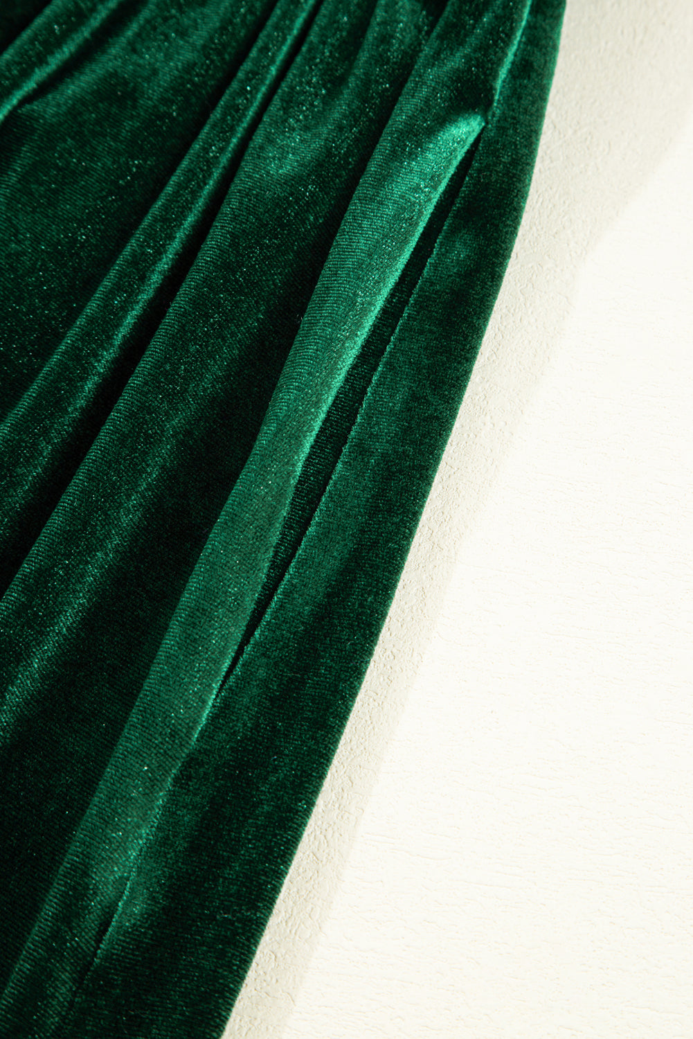 Evergreen Bowknot Decor High Waist Velvet Mini Dress