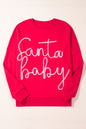 Feurig Rot Weihnachten Santa Baby Lametta Grafik Sweatshirt