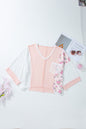 Zarte Bluse mit floraler Spitze und Häkel-Patchwork-Fledermausärmeln