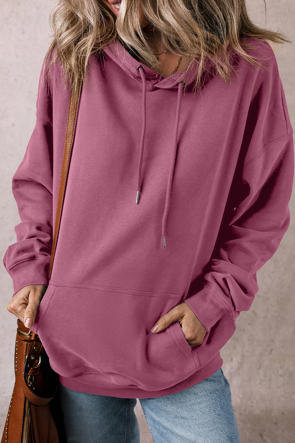Valerian – Grobstrick-Kapuzenpullover mit Kängurutasche und Kordelzug