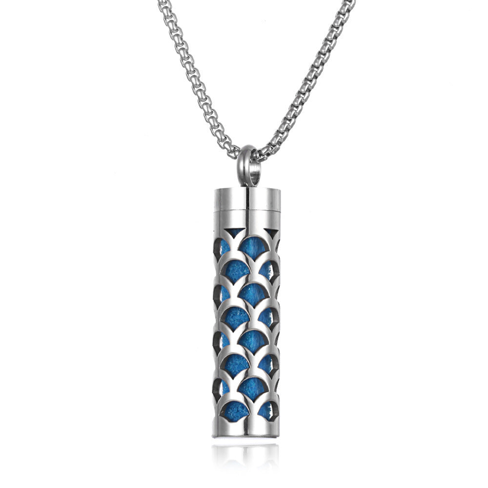 Titanium Steel Aromatherapy Pendant