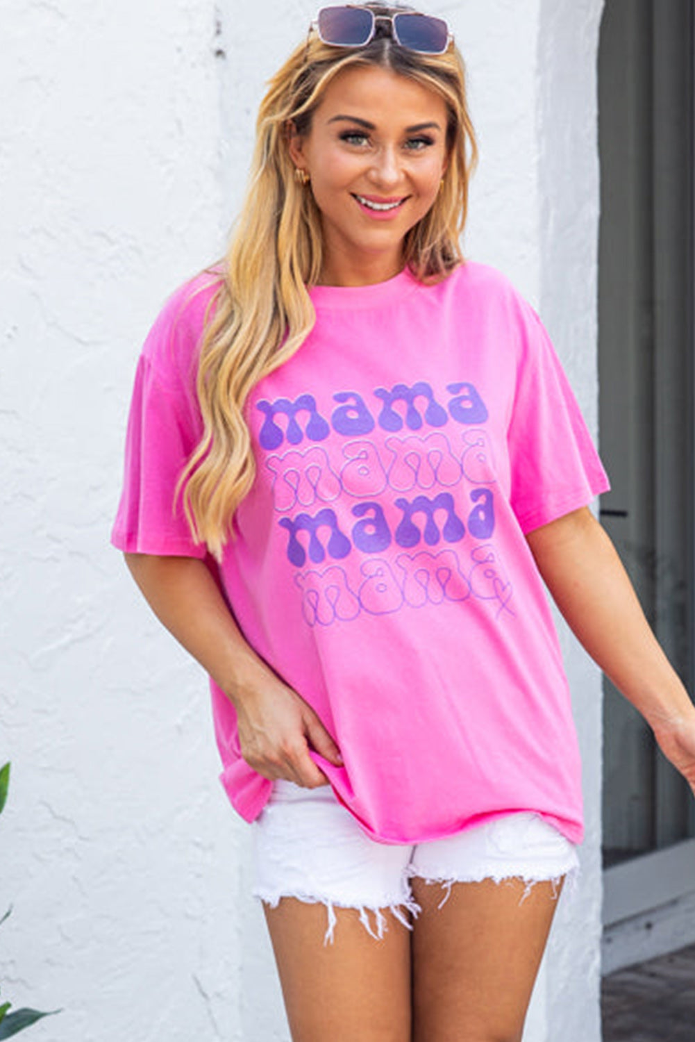 Bonbon MAMA – Oversize-T-Shirt mit Grafik