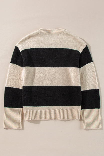 Lockerer Pullover im Jet Stream-Farbblock-Design