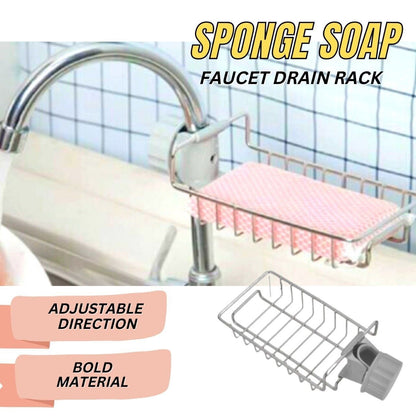Abflussregal Aufbewahrungshalter Regal Küchenspüle Wasserhahn Schwamm Seifentuch Rack Halterung