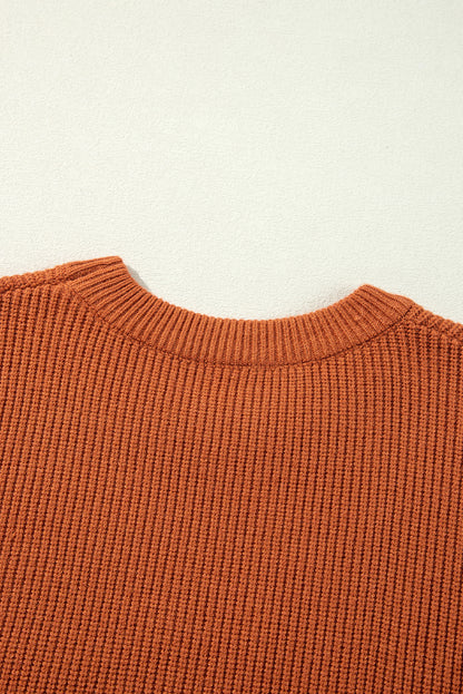 Pullover mit Flamingo- und Kürbis-Grafik