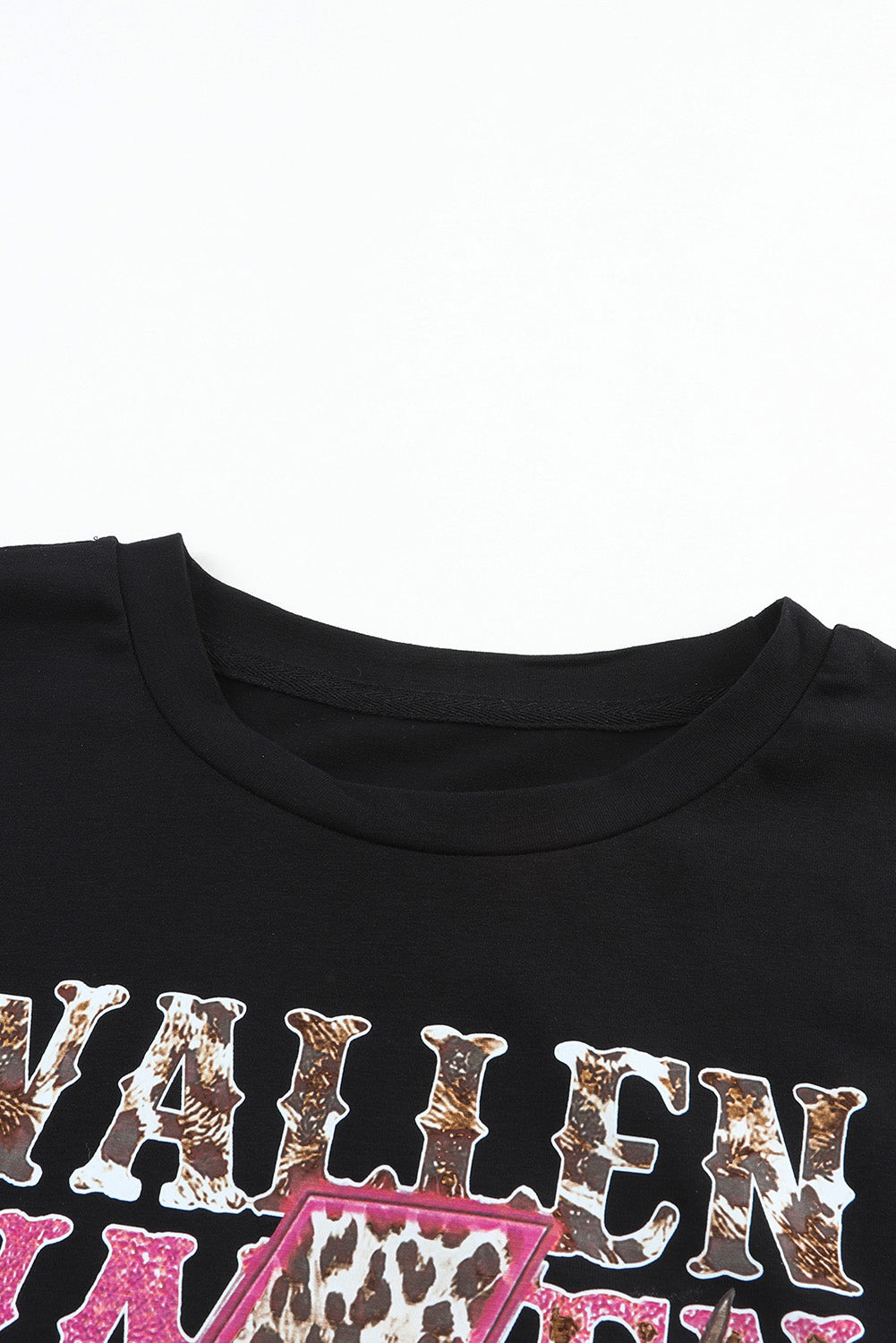 Schwarzes, übergroßes WALLEN-T-Shirt mit Kuhschädel-Grafik