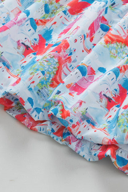 Himmelblaues Babydoll-Oberteil von Parisian Avenue