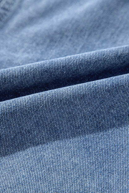 Beau Blue – Jeansjacke mit Rüschen und Klapptaschen