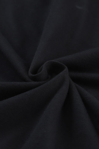 Schwarzes, übergroßes WALLEN-T-Shirt mit Kuhschädel-Grafik