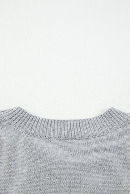 Light Grey See You Cowboy Embroidered Western Graphic Sweater