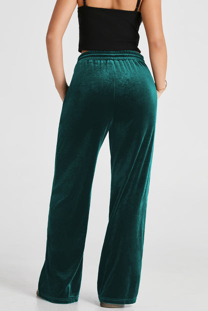 Evergreen Solid Hose mit weitem Bein und Kordelzug in der Taille