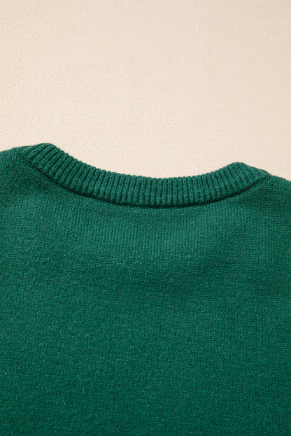 Evergreen Pullover mit Perlen und überschnittener Schulterpartie und Rundhalsausschnitt
