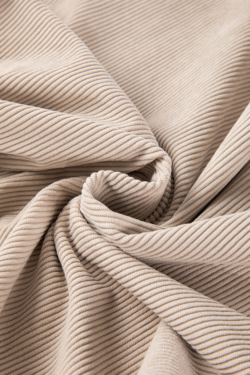 Rauchgraues Oversize-Sweatshirt aus geripptem Cord