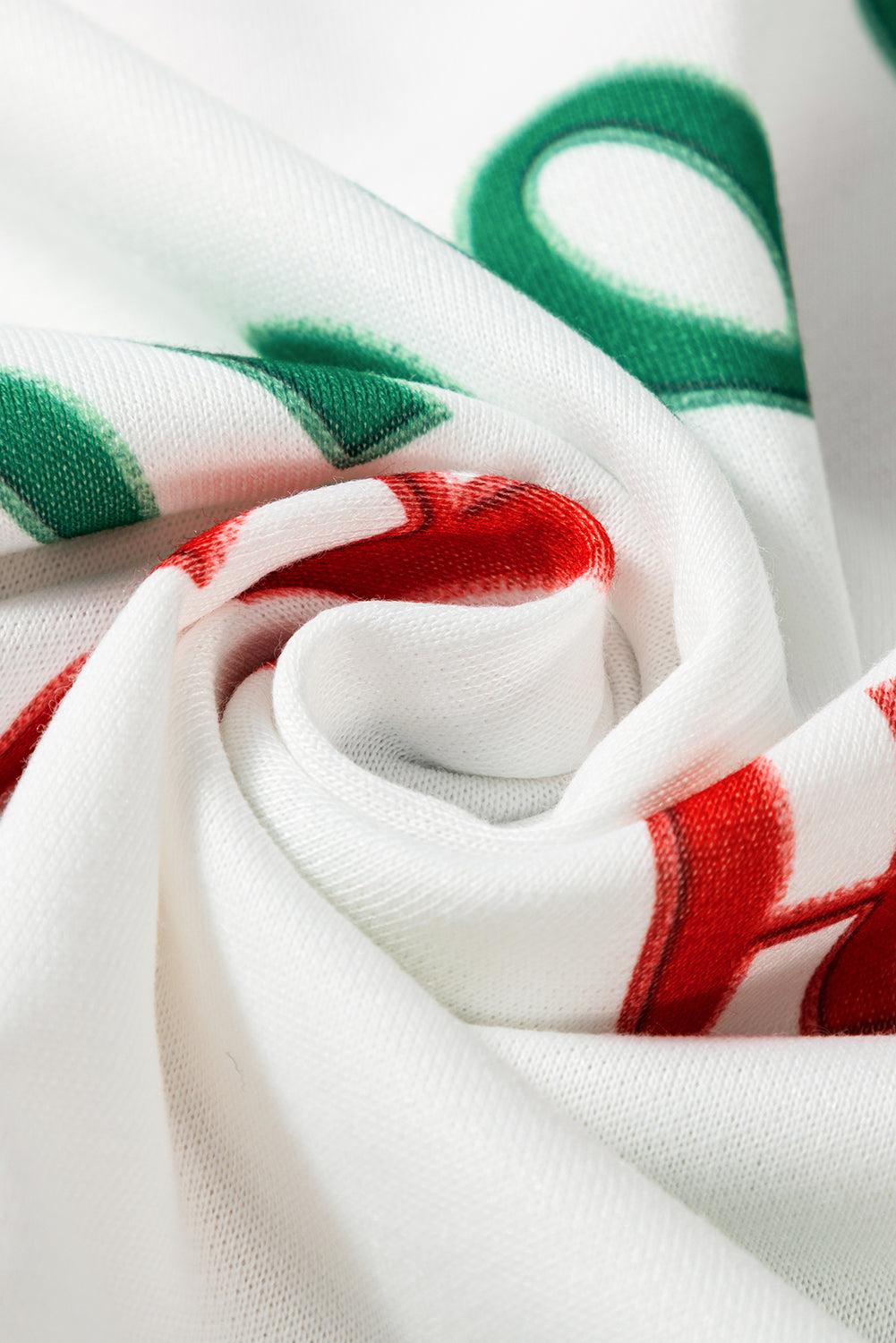 Weißes Set mit Pullover mit überschnittenen Schultern und lässigen Shorts im Weihnachts-HOHOHO-Print