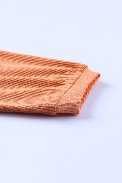 Oranges Sweatshirt mit THANKFUL-Buchstabengrafik