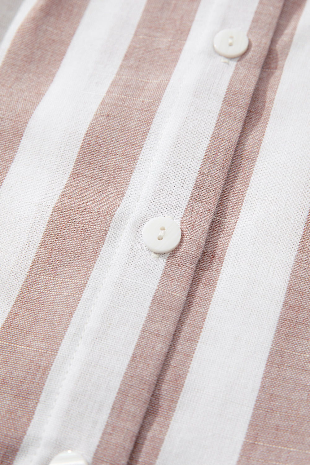 Lässiges, ärmelloses Hemd mit Knopfleiste und Streifen in Khaki