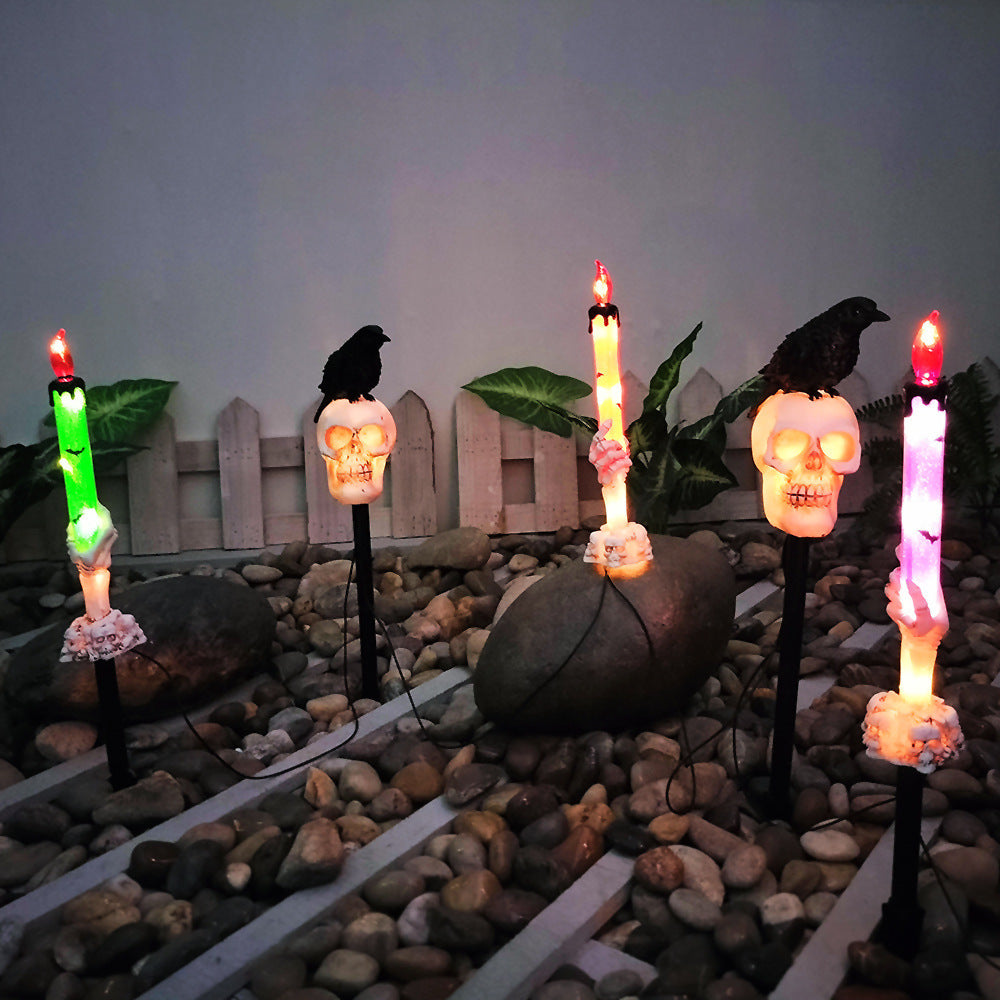 Solar-Halloween-Kürbislampe für den Innenhof