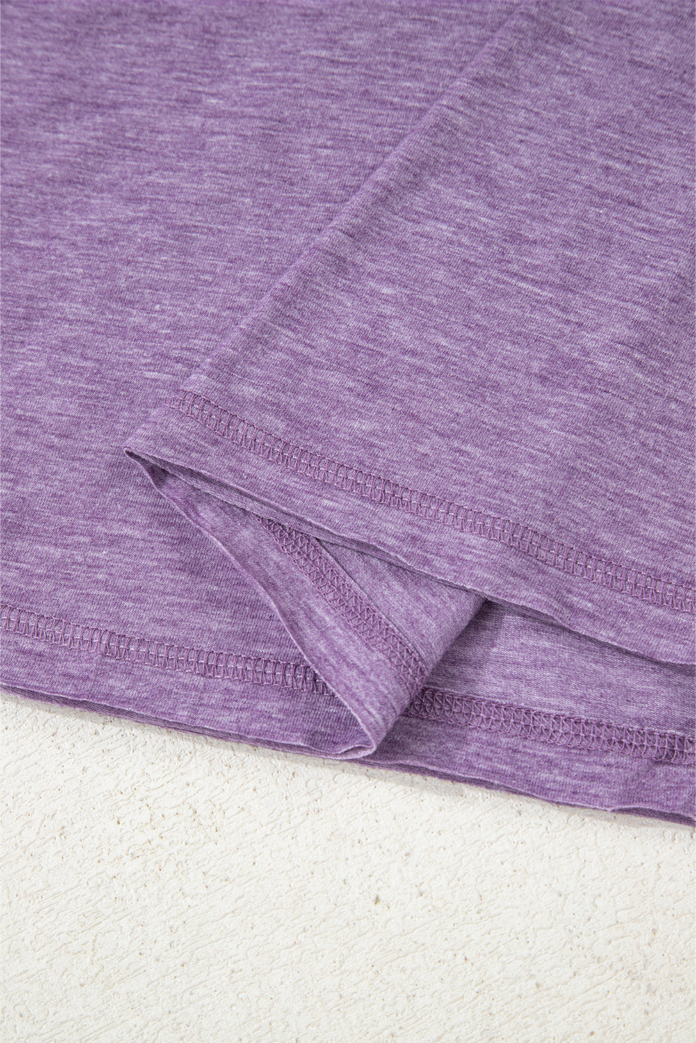 Tillandsia Purple Contrast Print Striped Raglan Long Sleeve Loose Top