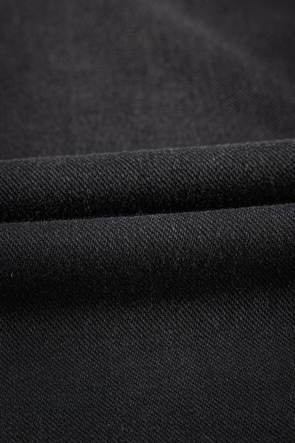 Schwarze, dehnbare Jeggings mit gewölbter Taille und schmaler Passform