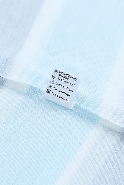 Langärmliger Hoodie mit mehrfarbigen Streifen und Kordelzug