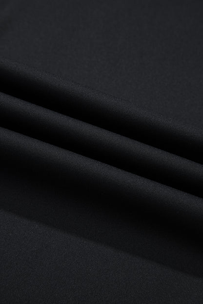 Schwarze, ausgestellte Leggings in V-Form mit hoher Taille