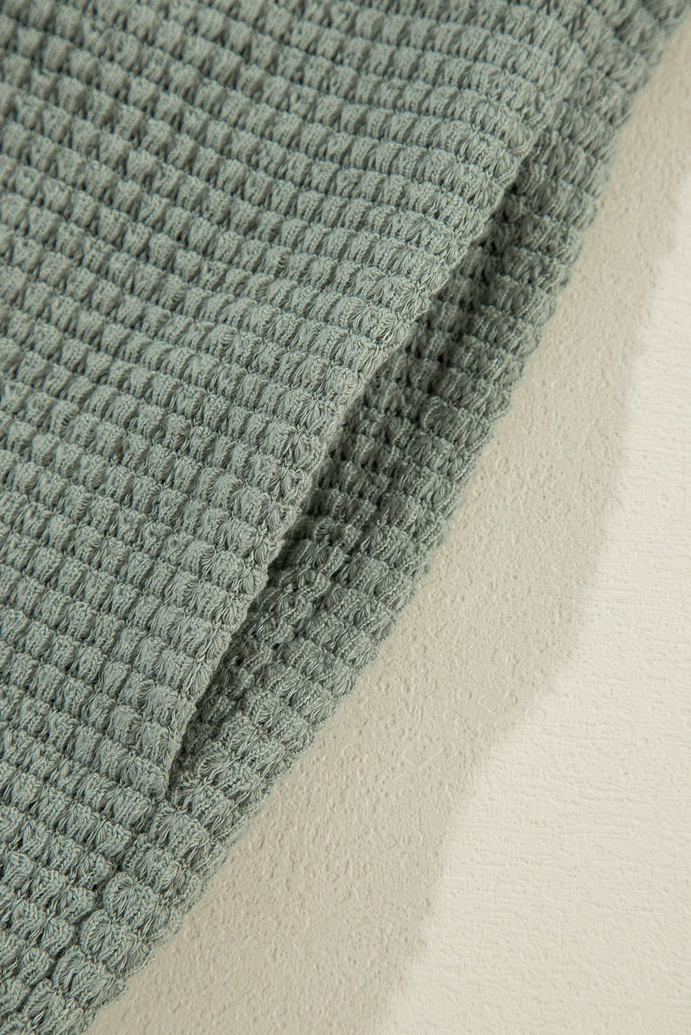 Laurel Green – Strickjacke mit offener Vorderseite und Waffelstrick