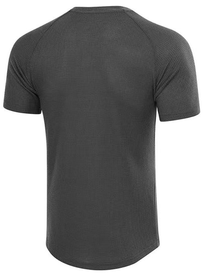 Men's Short Sleeve T-Shirt Muscle Fitted T Shirt Gym Workout Athletic Tee