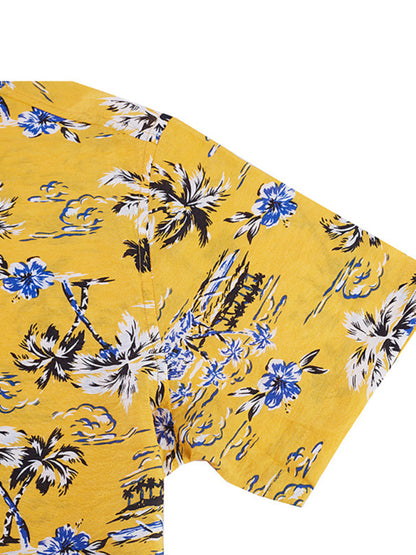 Men's Hawaiian Shirt Short Sleeves Printed Button Down Summer Beach Dress Shirts